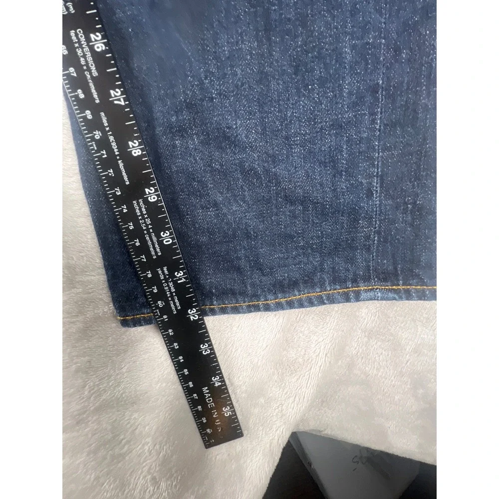 J.Crew The Sutton Selvedge Denim Jeans Mens 36x32 Dark Wash Straight Leg Blue